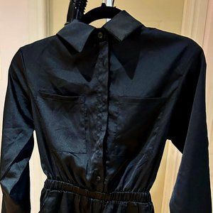 Fashion Nova black skirt romper, size XS